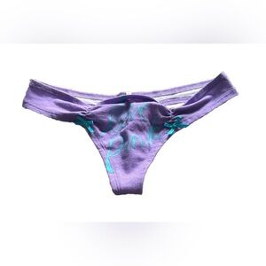 PINK Victoria's Secret Thong with Teal Script